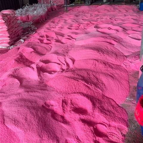 厂家供应人造沙滩用粉色染色彩砂20-40目